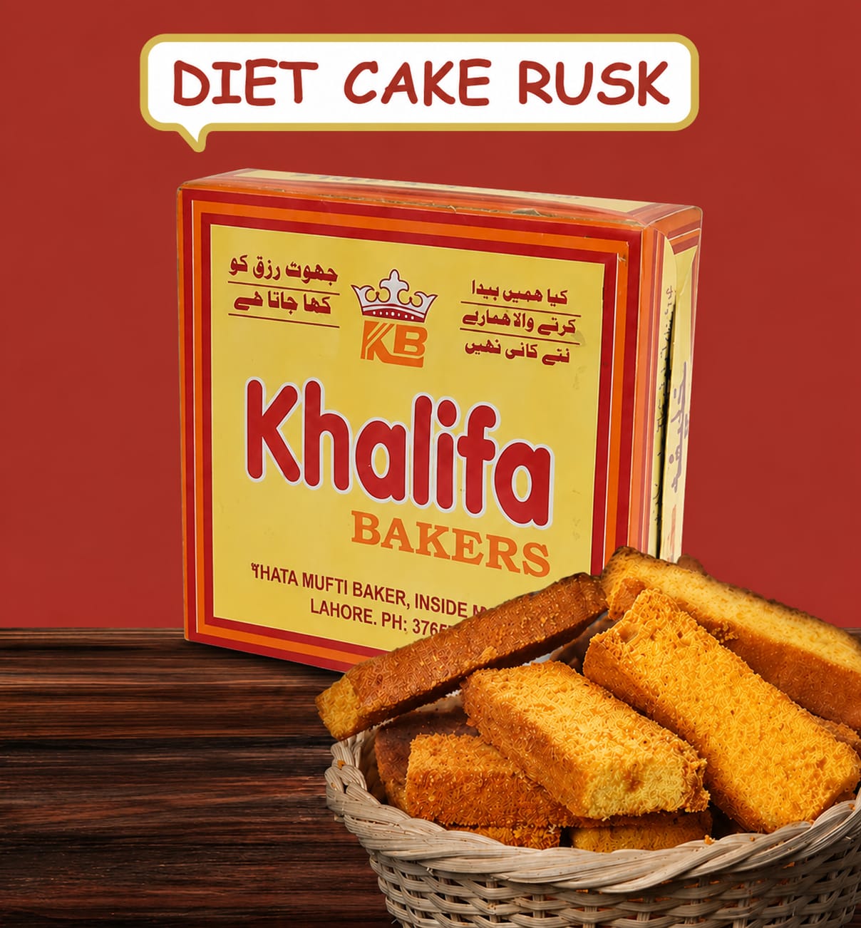 Diet Cakerusks Sugar Free - Khalifa Bakers Lahore