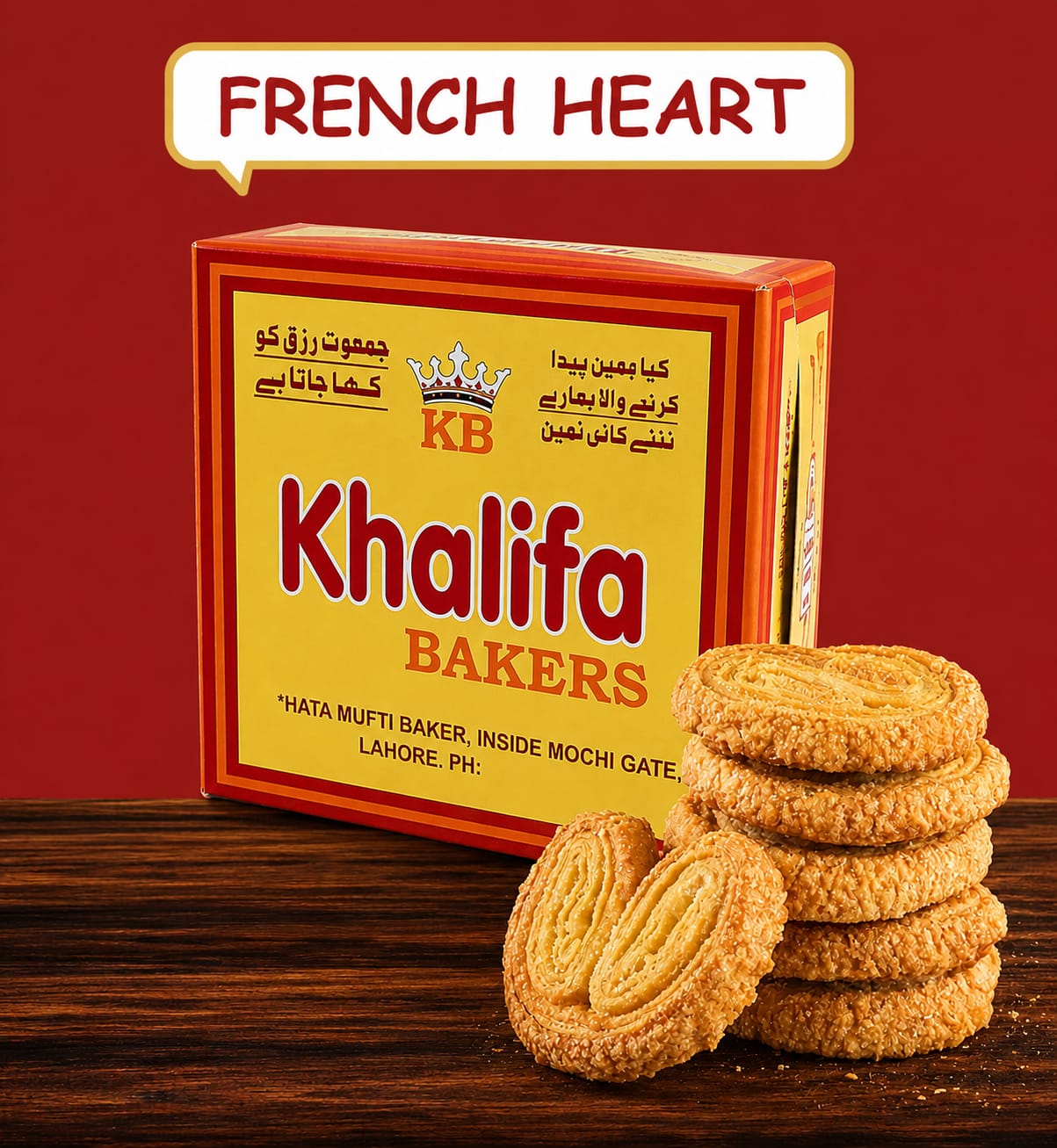 French Heart Biscuits - Khalifa Bakers Lahore